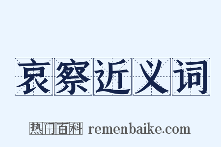 哀察近义词是什么意思的图片